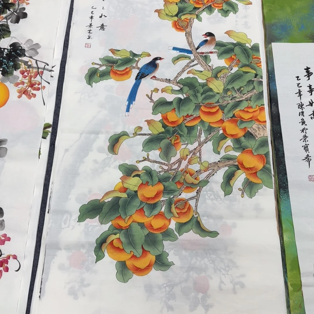 国画140×70工笔手绘画画画