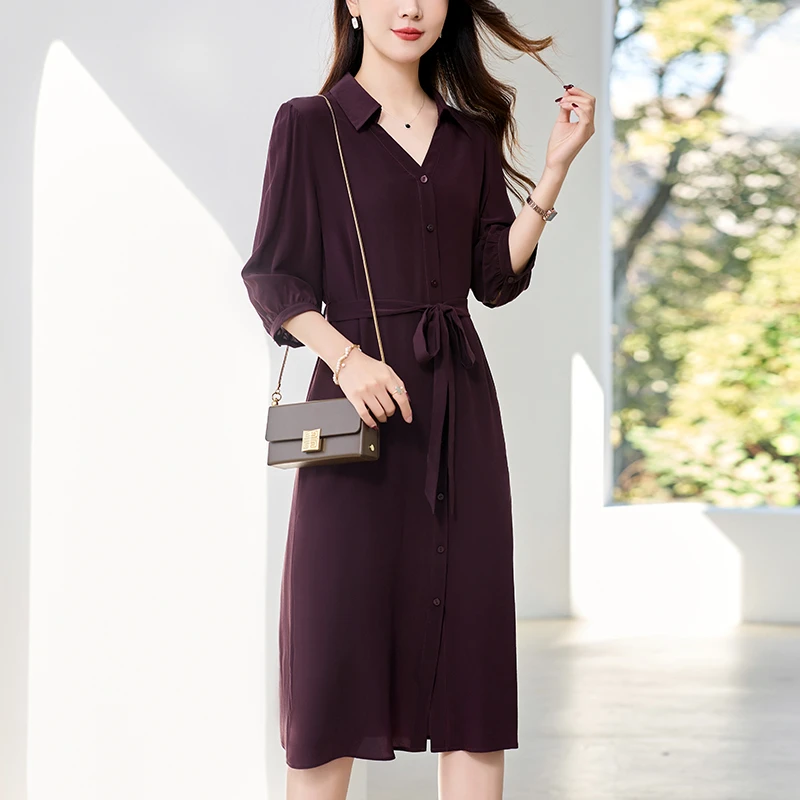 轻奢桑蚕丝连衣裙82497138