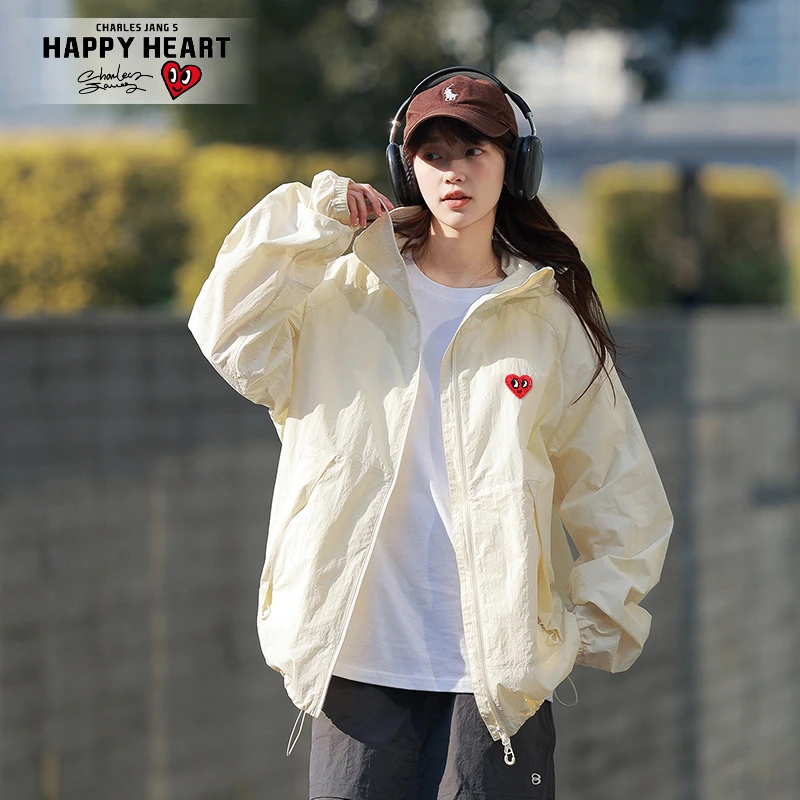 查尔斯桃心 防晒服男女同款宽松百搭休闲时尚潮流