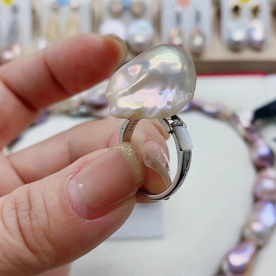 【闪购商品】淡水珍珠耳饰银S925镶嵌