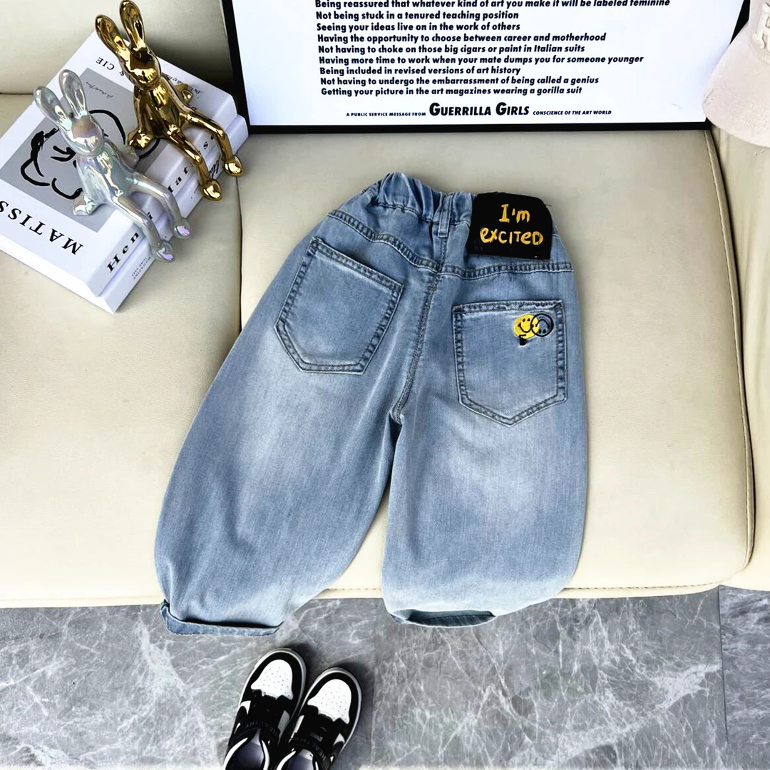 男童夏季牛仔裤薄款九分裤儿童夏款休闲裤潮宝宝宽松中小童长裤子