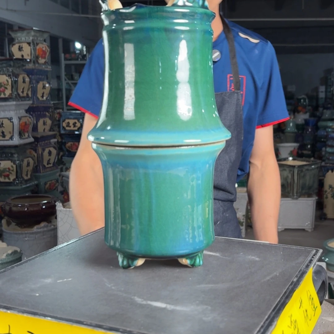 一风堂石湾花盆 内11*11高温裂微瑕