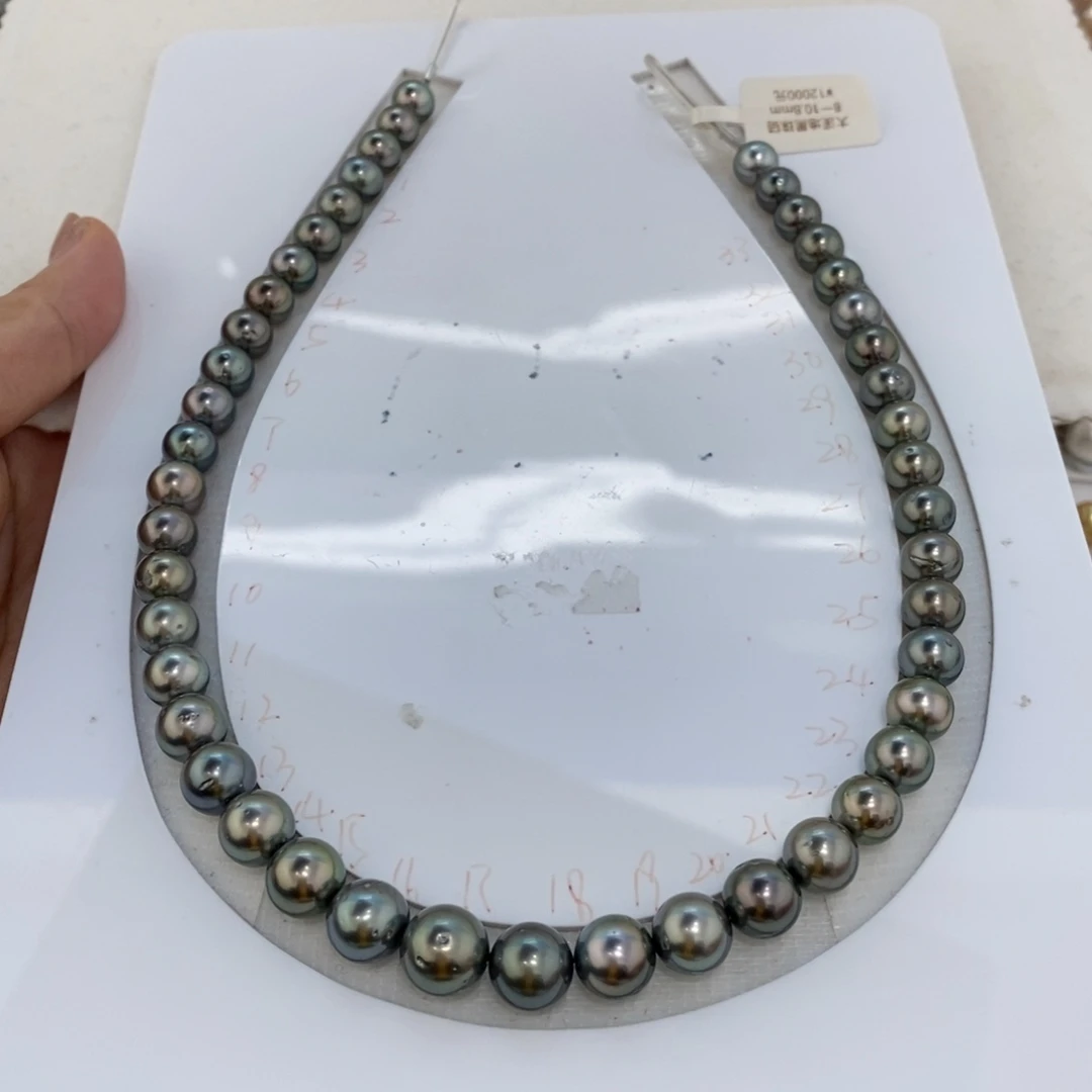 裸珠海水珍珠大溪地8-10