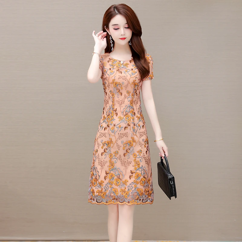 连衣裙旗袍碎花显瘦气质夏季修身印花小个子洋气时尚复古收腰遮肚