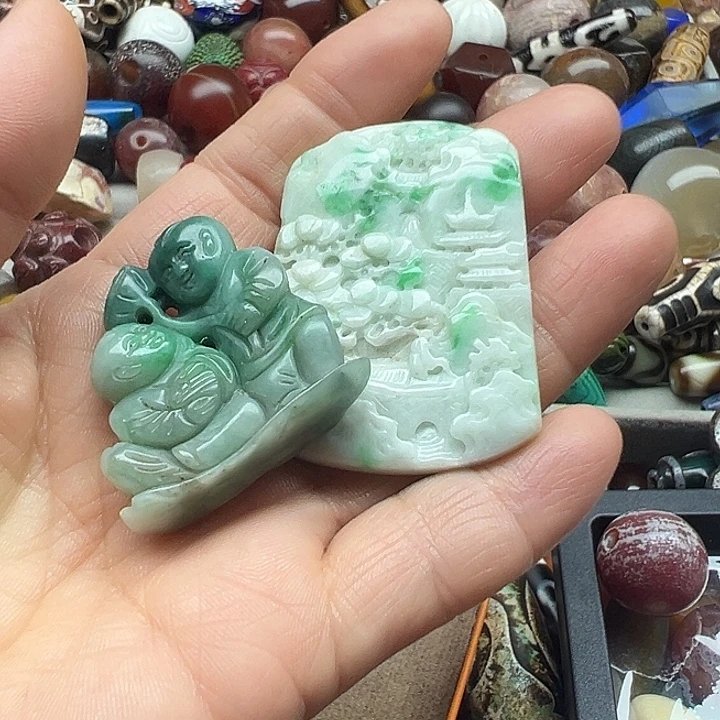 微***光玛瑙/玉髓未镶嵌颈饰