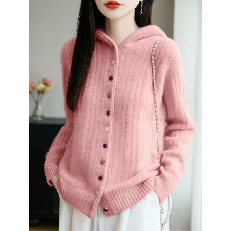 花纹长袖拼接开衫款针织毛针织衫常规格子常规款