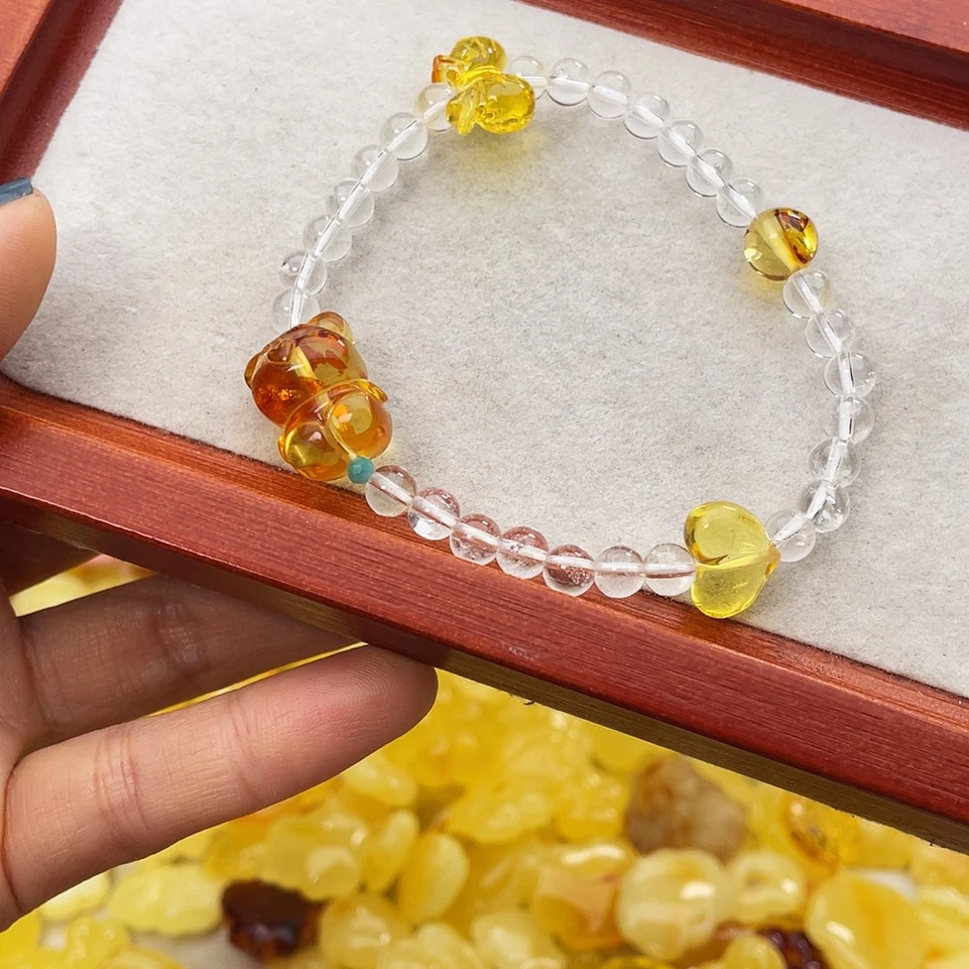 琥珀未镶嵌吊坠(赠链)