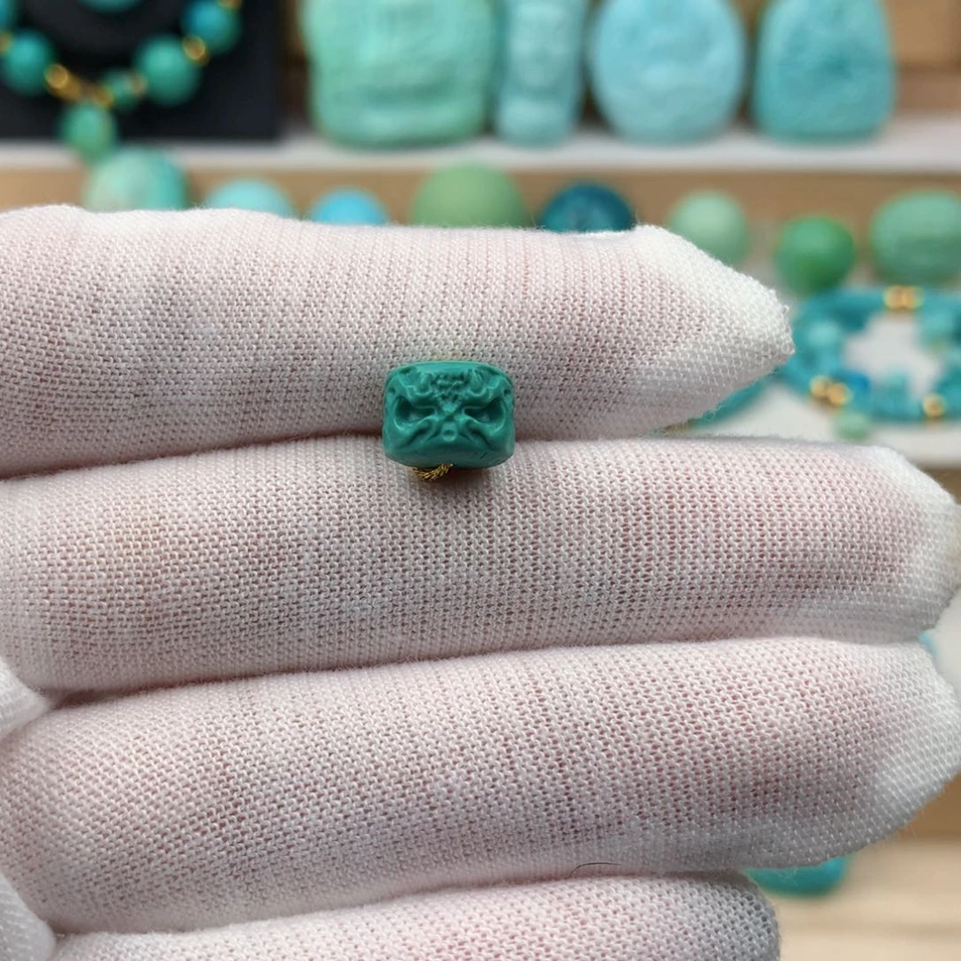 未镶嵌绿松石珠宝奇石9.5mm