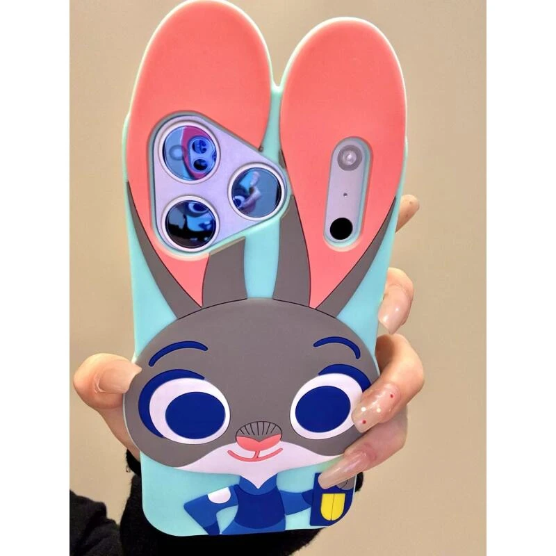 童趣可爱硅胶大眼睛朱迪适用于iphone17promax苹果16pro手机壳15p