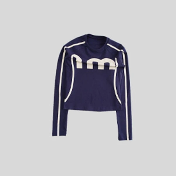 【楠楠】2024 新款百搭T恤简约显瘦宽松长袖上衣YMV167