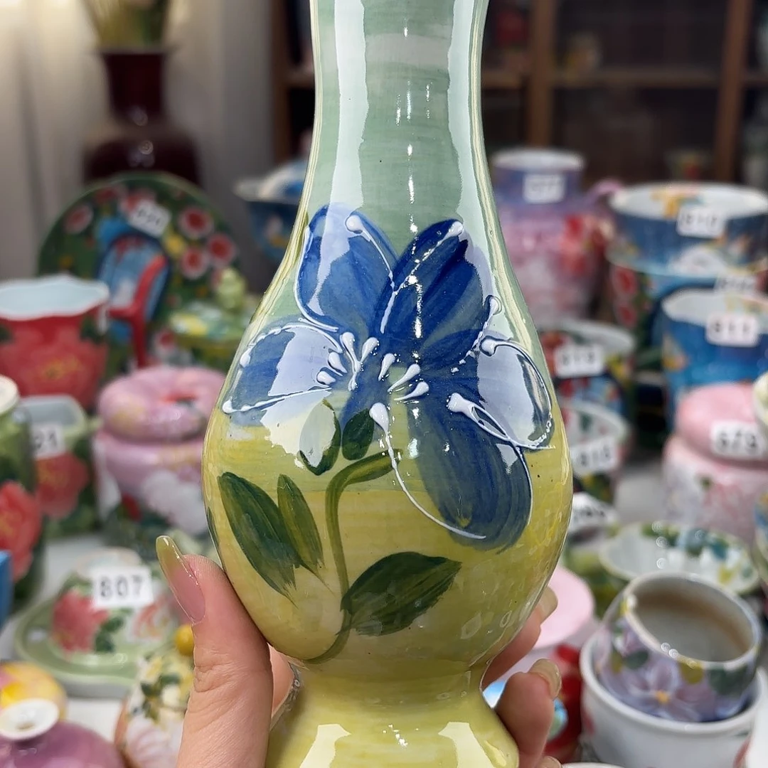 瓷片景德镇手绘高温釉下彩陶瓷茶具