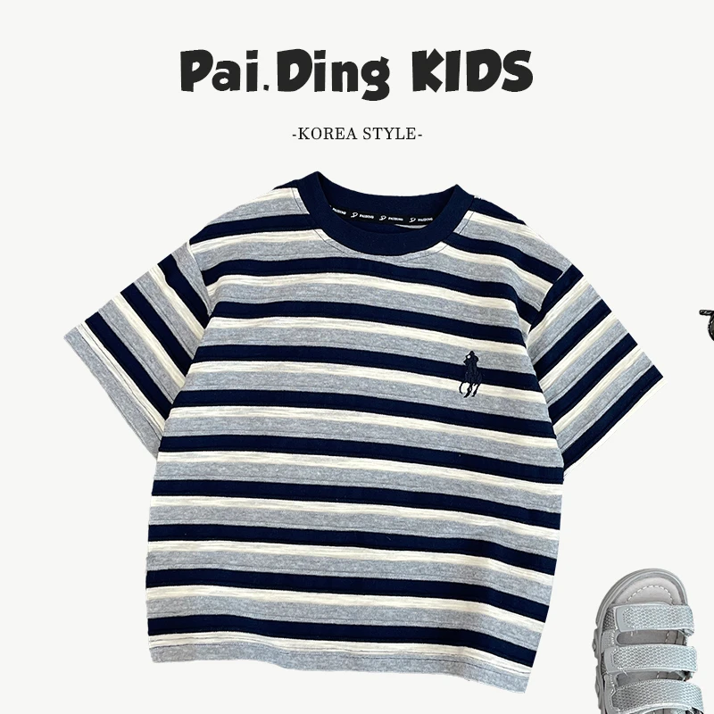 【小首尔】Q2现货-夏装儿童韩版潮流休闲宽松圆领短袖T恤HCXZ4258