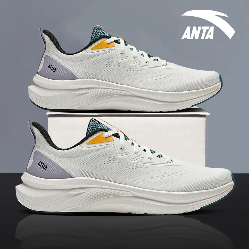 安踏男鞋游川跑步鞋冬季2025新款软底减震网面透气运动鞋慢跑鞋男