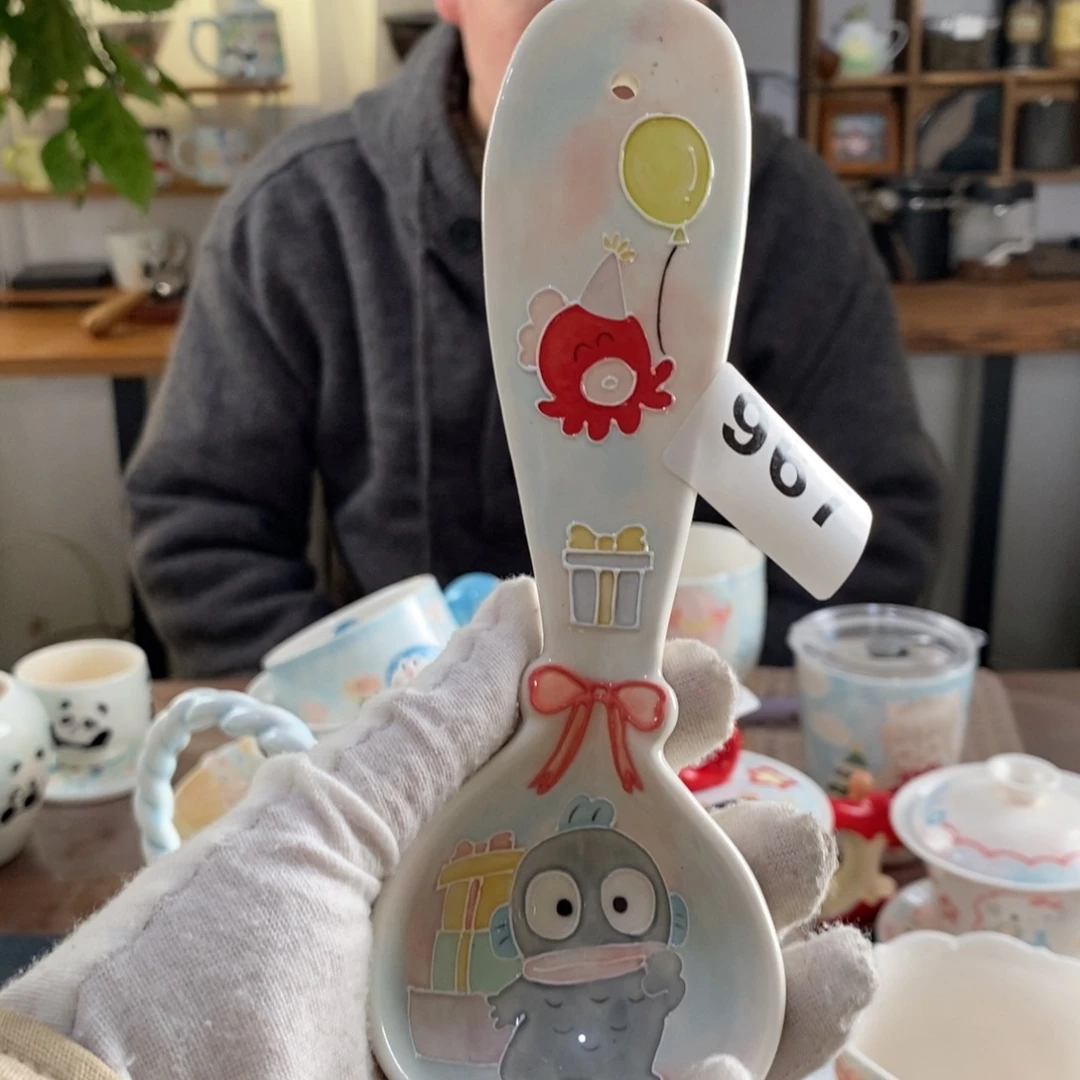 瓷片景德镇釉下彩手绘