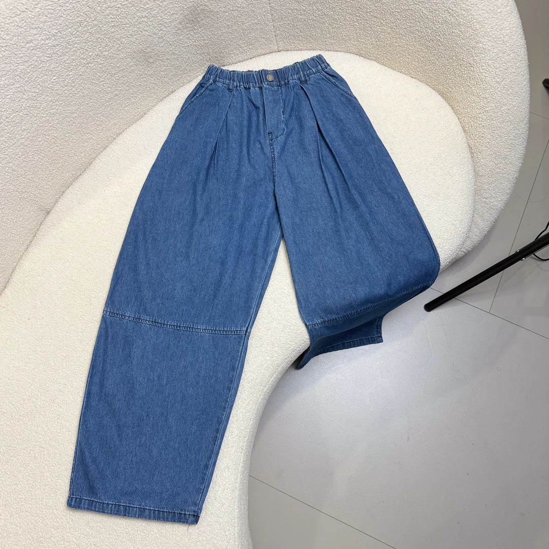 【2025夏款新品】青少年时尚韩版百搭拼接休闲牛仔裤HWX076