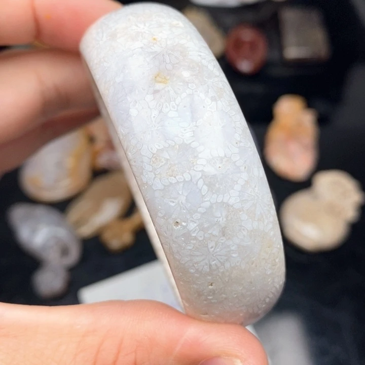硅化珊瑚（珊瑚玉）手镯未镶嵌55.6