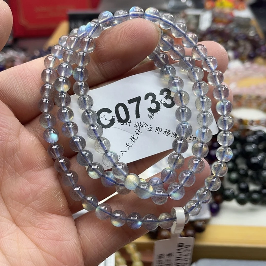 手串拉长石未镶嵌天然