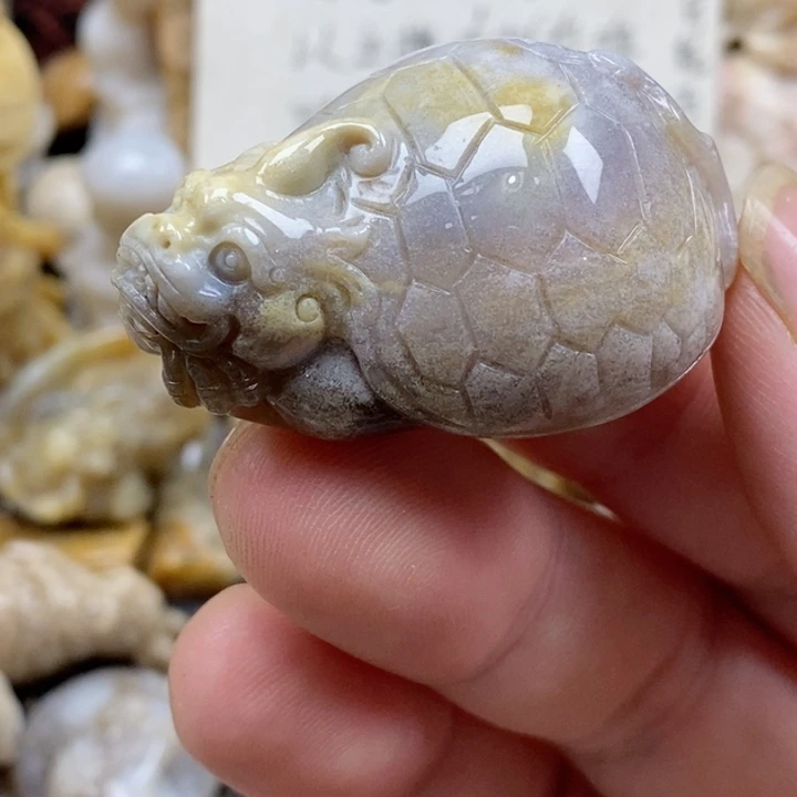 颈饰未镶嵌硅化珊瑚（珊瑚玉）