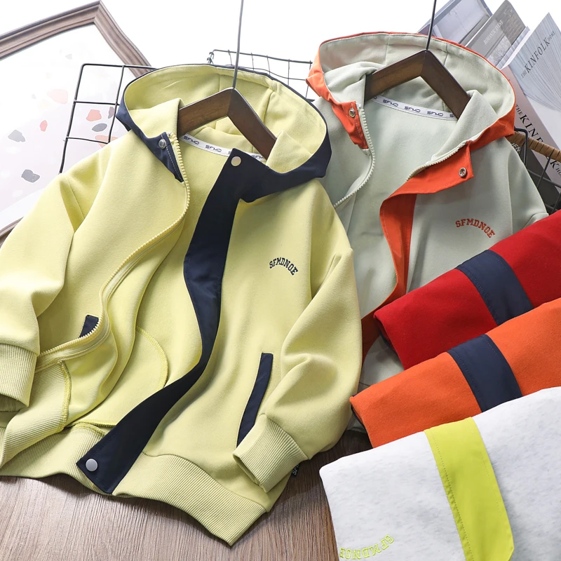 男童春秋新款儿童连帽外套男童帅气防风上衣中大童春秋衣服时尚潮