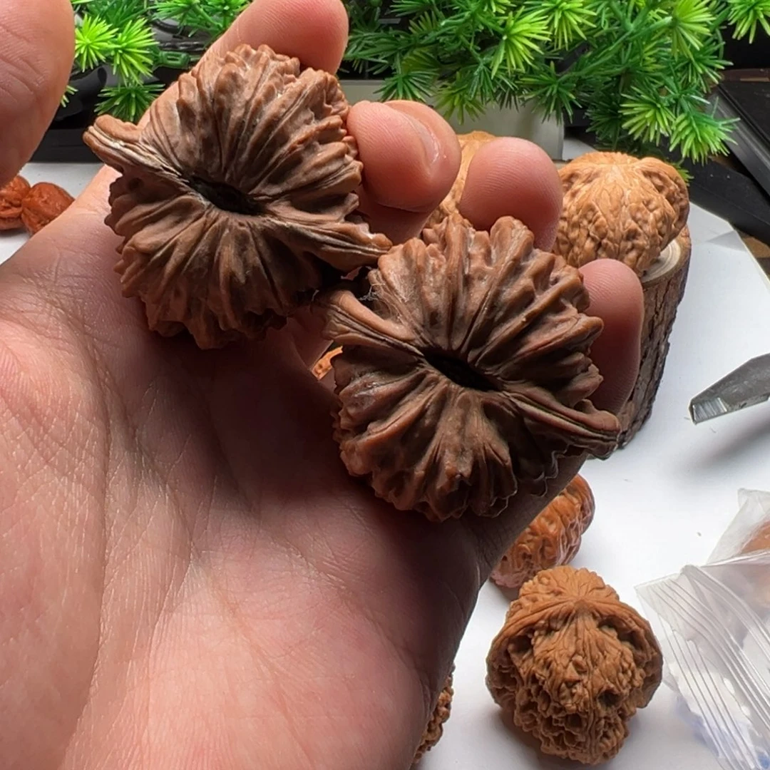 文玩核桃吊坠46+红皮四座楼6