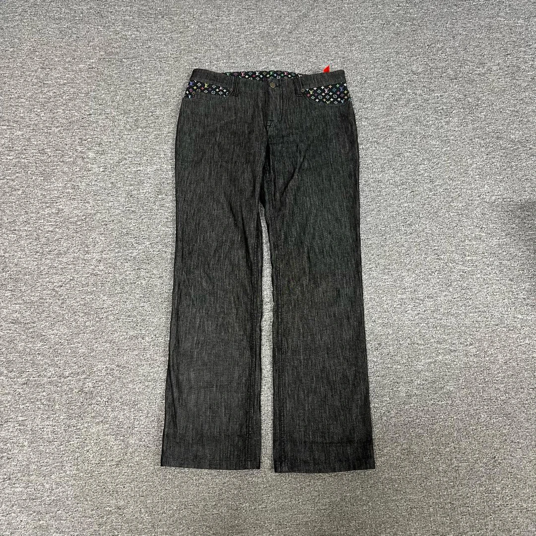 Louis Vuitton LV 内里满印三彩老花牛仔裤 42码 95新