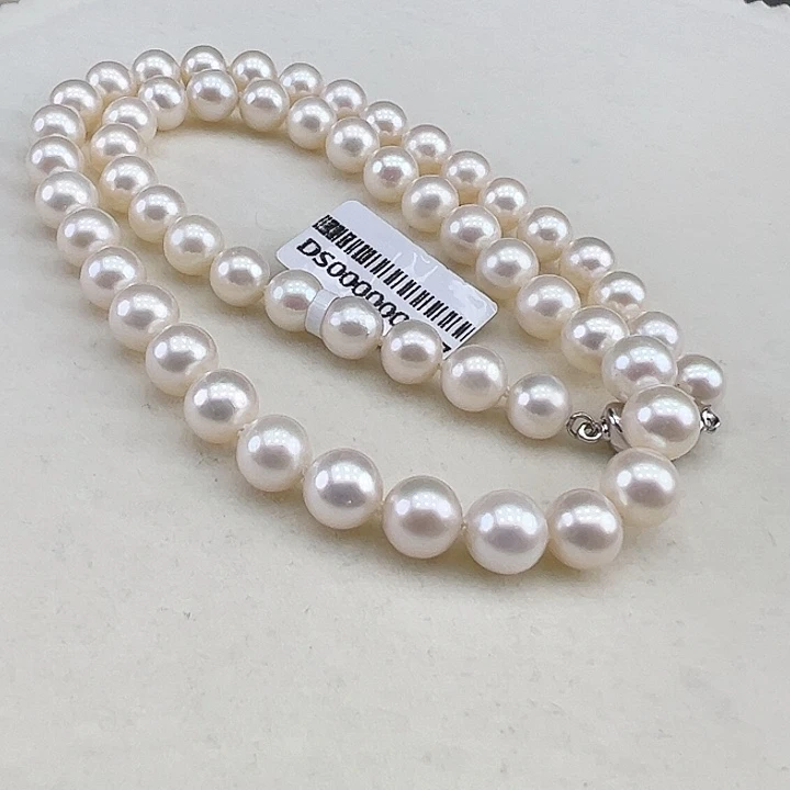 淡水珍珠银S925镶嵌项链➕8高品极光炫彩