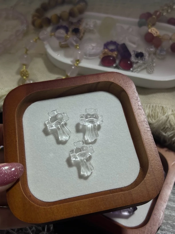 小白水晶安卡雕刻diy配件