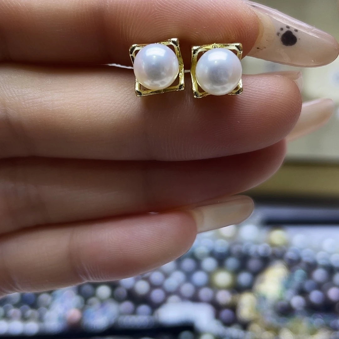 未镶嵌淡水珍珠耳饰