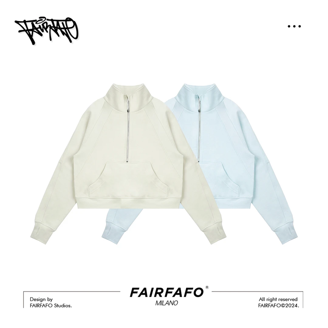 FAIRFAFO【宽松款烟囱领卫衣】WYAL4C224时尚休闲春季卫衣