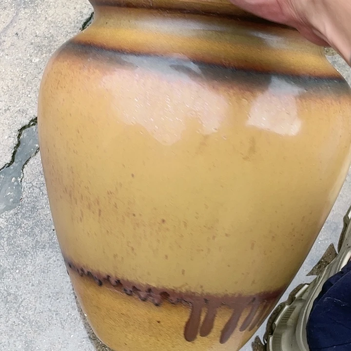 紫砂花盆瑕疵23.31无孔