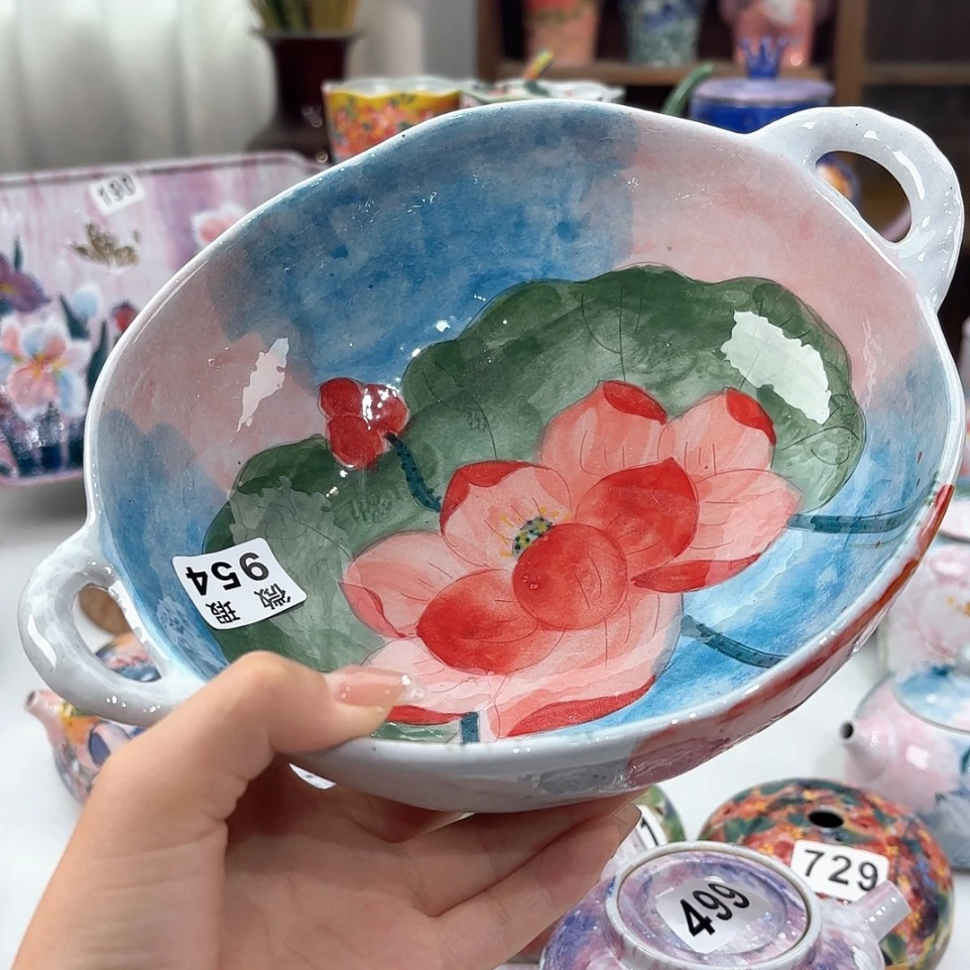 景德镇手绘高温釉下彩陶瓷茶具
