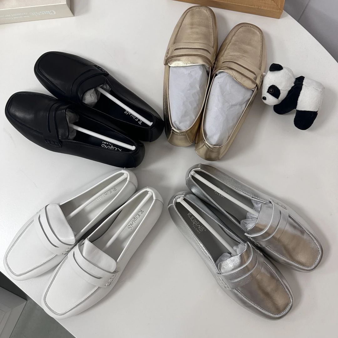 乐福鞋豆豆鞋百搭ol纯色单鞋方头复古港风时尚夏季