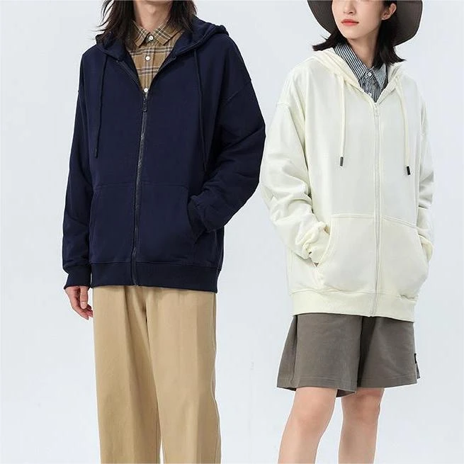 92号链接--开衫拉链重磅卫衣男美式双开头连帽外套户外休闲长袖