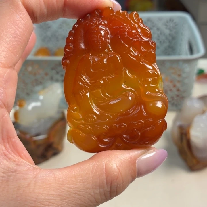 玛瑙/玉髓未镶嵌吊坠(不含链)