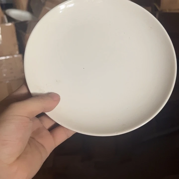 7寸白色浅盘陶瓷的