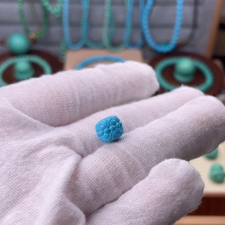 精品蓝色并蒂莲卡9mm