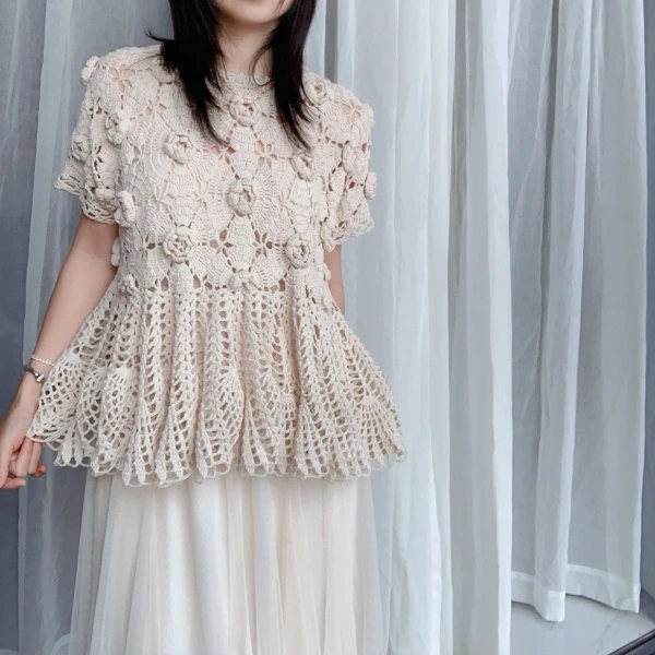 线上视频课程 蔷薇轻语钩花上衣亲子装