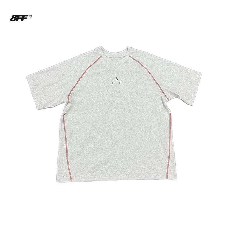8FF/25SS速干7A抗菌哈苏线短袖潮牌夏季圆领宽松情侣装休闲半袖T