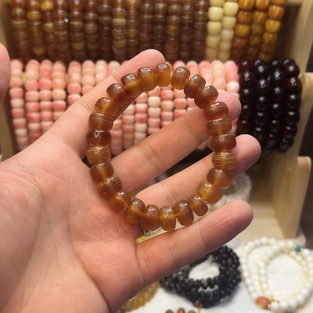 桃核吊坠1.2风化蜜感羊角