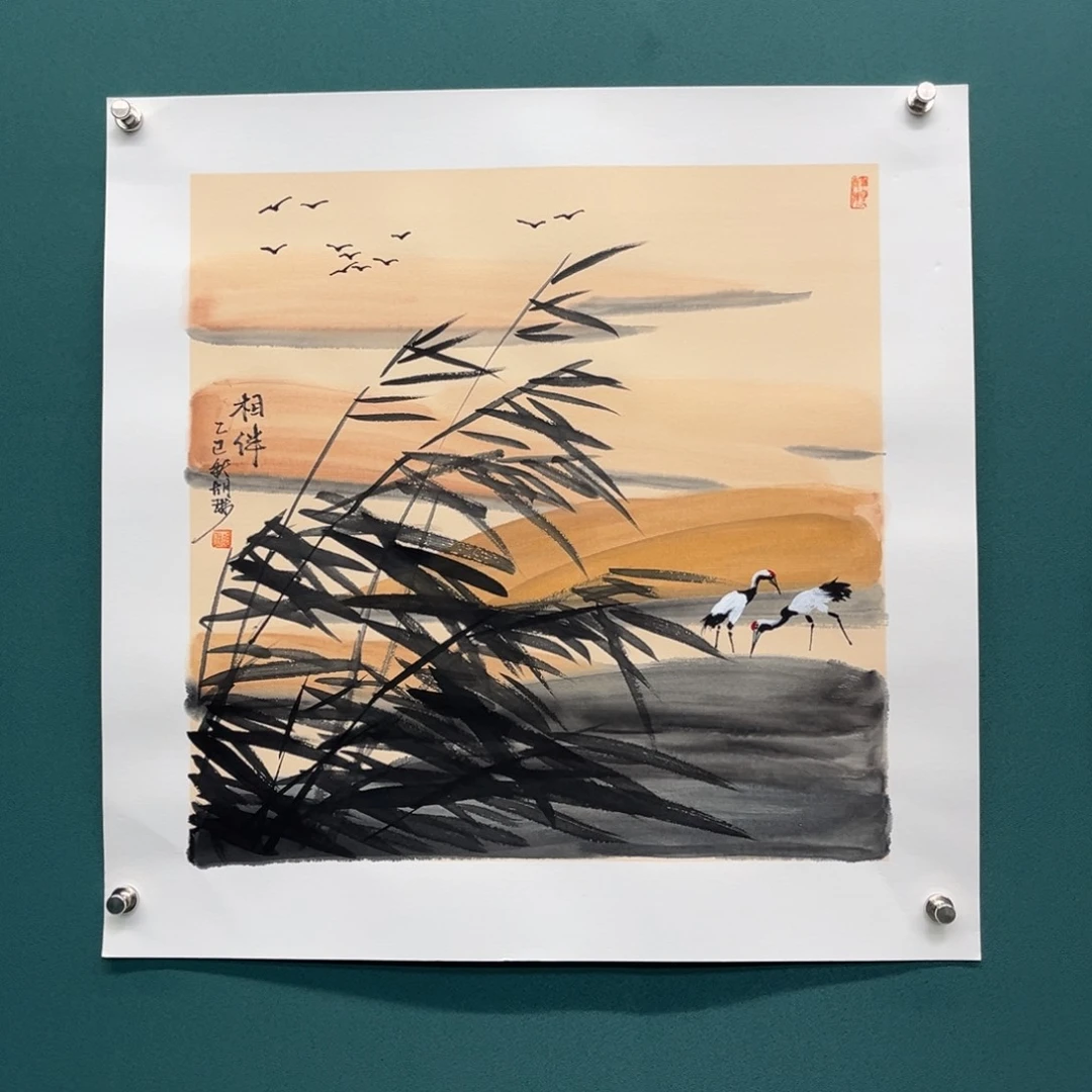 国画艺术家真人手绘