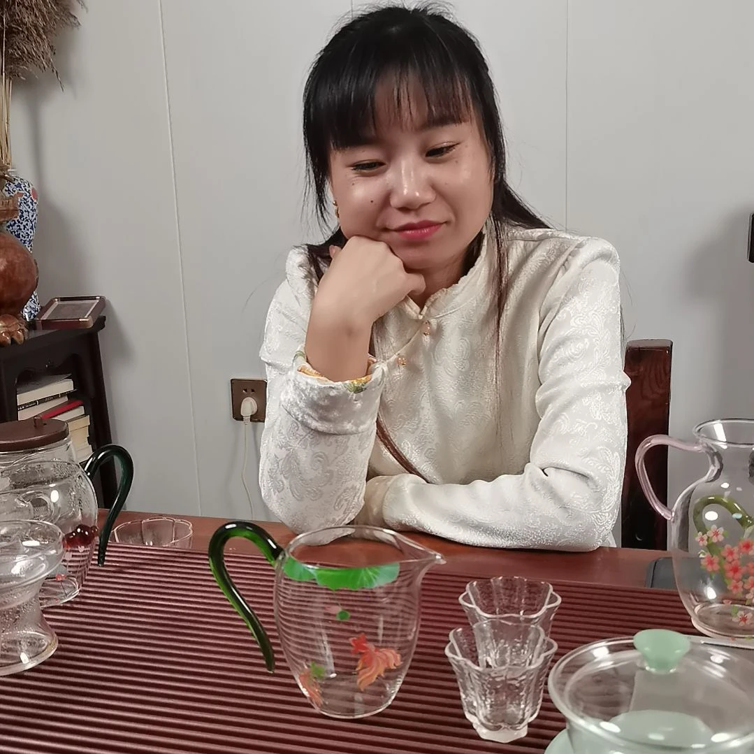 手柄款高硼硅玻璃国色天香公杯配两支小杯