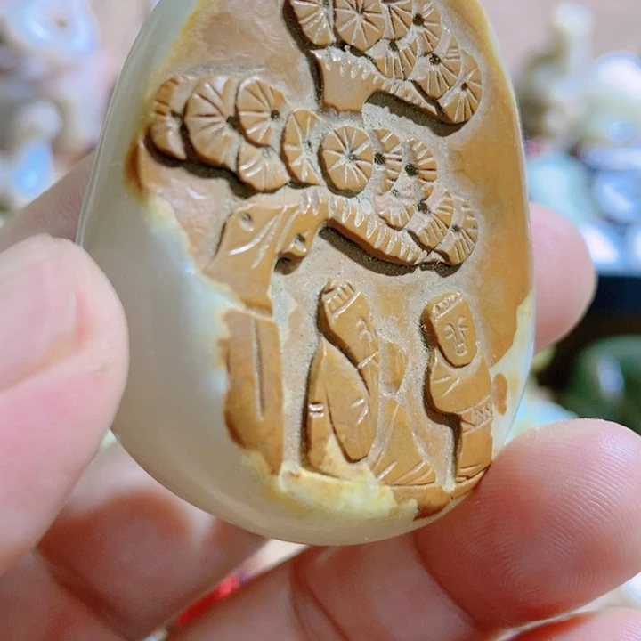 和田玉（糖玉）未镶嵌车挂