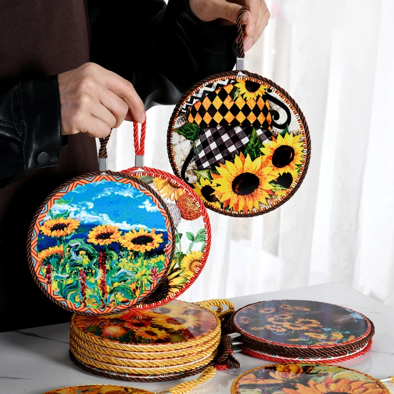 2片装餐盘垫隔热垫欧式防烫陶瓷垫直径17cm