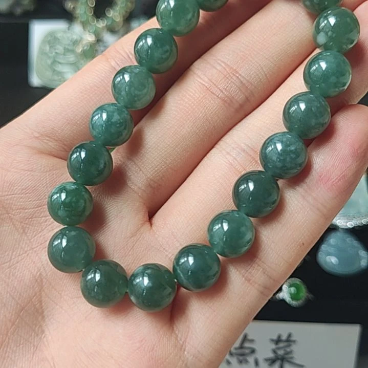 翡翠未镶嵌颈饰卡10手串