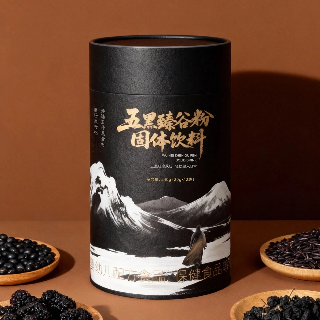 齐道人推荐五黑臻谷粉固体饮料