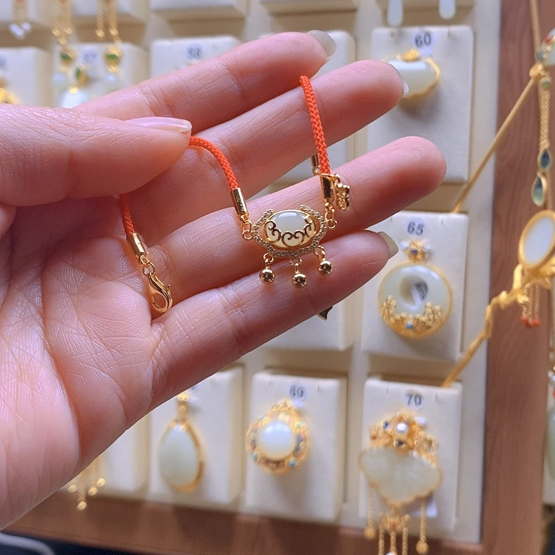 和田玉银S925镶嵌颈饰