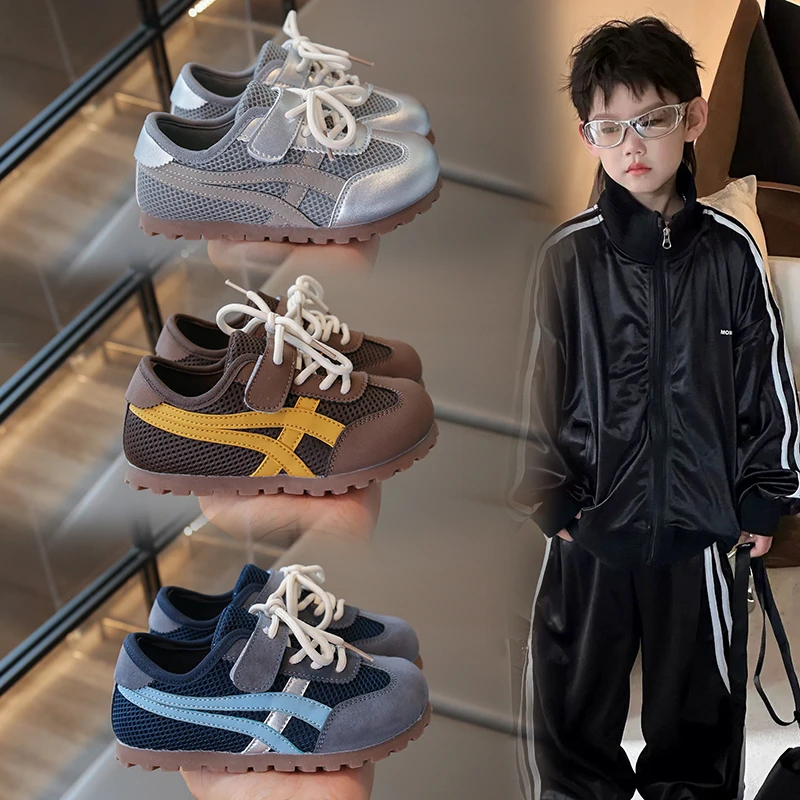 儿童阿甘鞋2025网面新款女童春秋运动鞋男童软底小白鞋休闲鞋8125