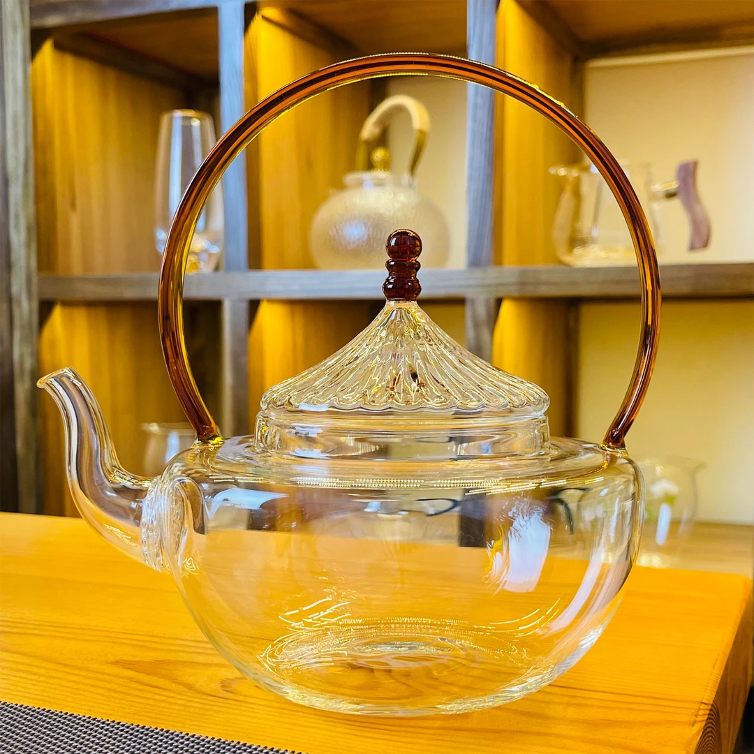 漫佳 福韵提梁壶 中式玻璃泡茶器 高透耐热玻璃带盖有滤 ≈700ml