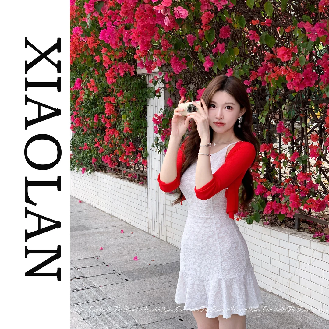 小岚同学「江南花坊」纯欲辣妹蕾丝性感夏季显瘦修身鱼尾吊带连衣裙