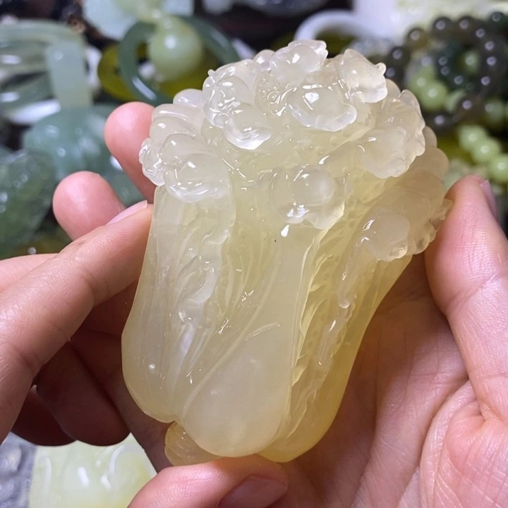 岫玉岫玉手把未镶嵌用****4